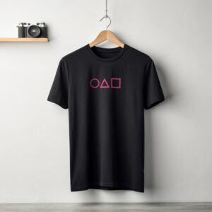 BholeShakti Squid Games Logo T-shirt | Round Neck | Black